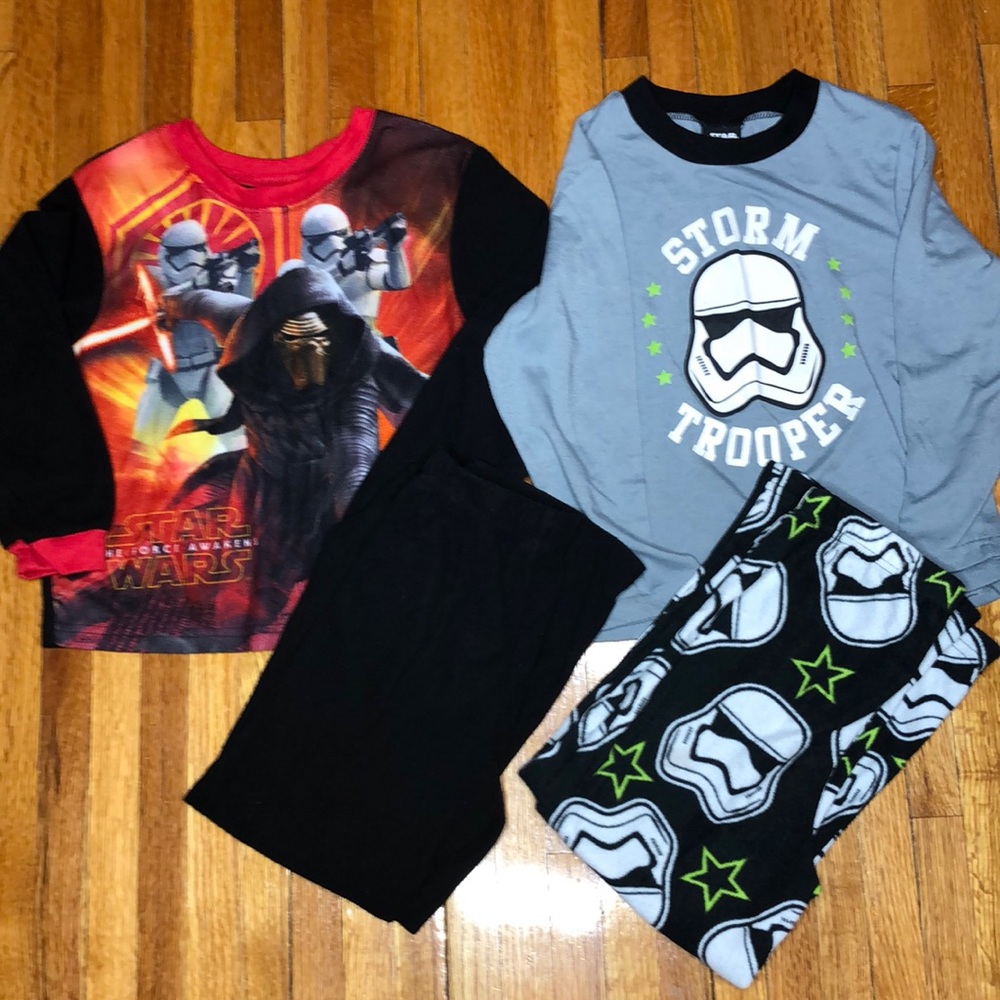 2 Sets Star Wars Long Sleeve & Pants Pajamas